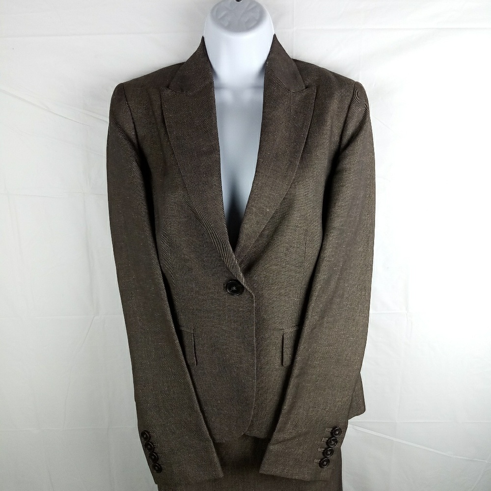 Banana Republic Linen Blend 2pc Skirt Suit